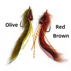 #4 #6 Brass Dumbbell Eyes Long Tail Squirrel Strip Zonker Bait for Bass and Pike