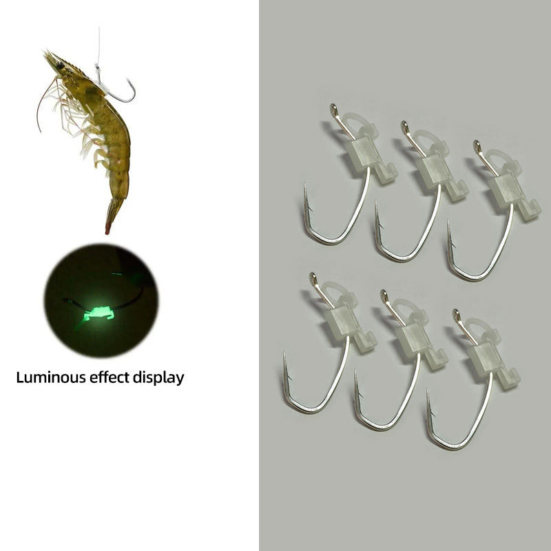 Luminous Live Shrimp Hook - Special Spring Shrimp Back Hook for Floating Shrimp Rig