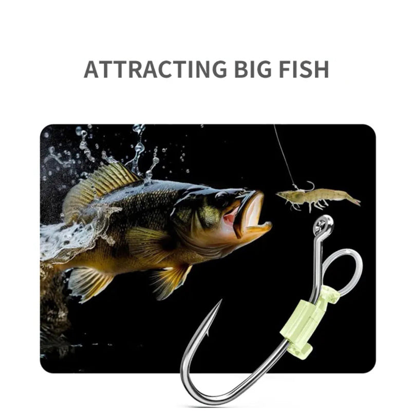 Luminous Live Shrimp Hook - Special Spring Shrimp Back Hook for Floating Shrimp Rig