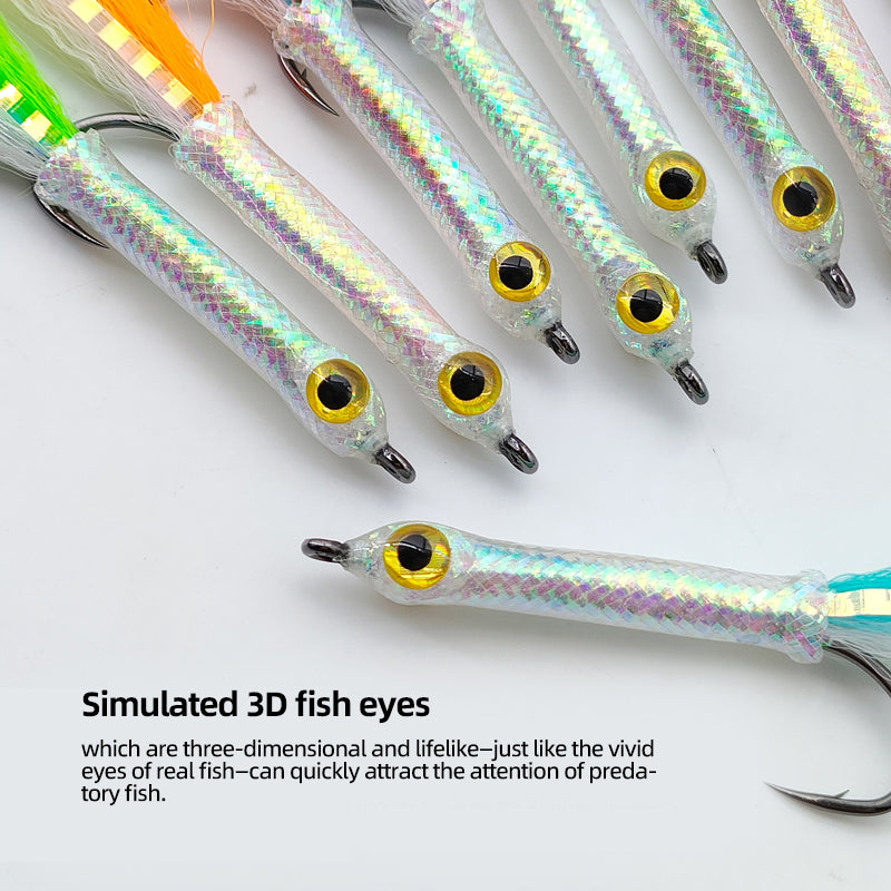 Long-Shank 3D Big-Eye Baitfish Streamer Fly Fishing Lures