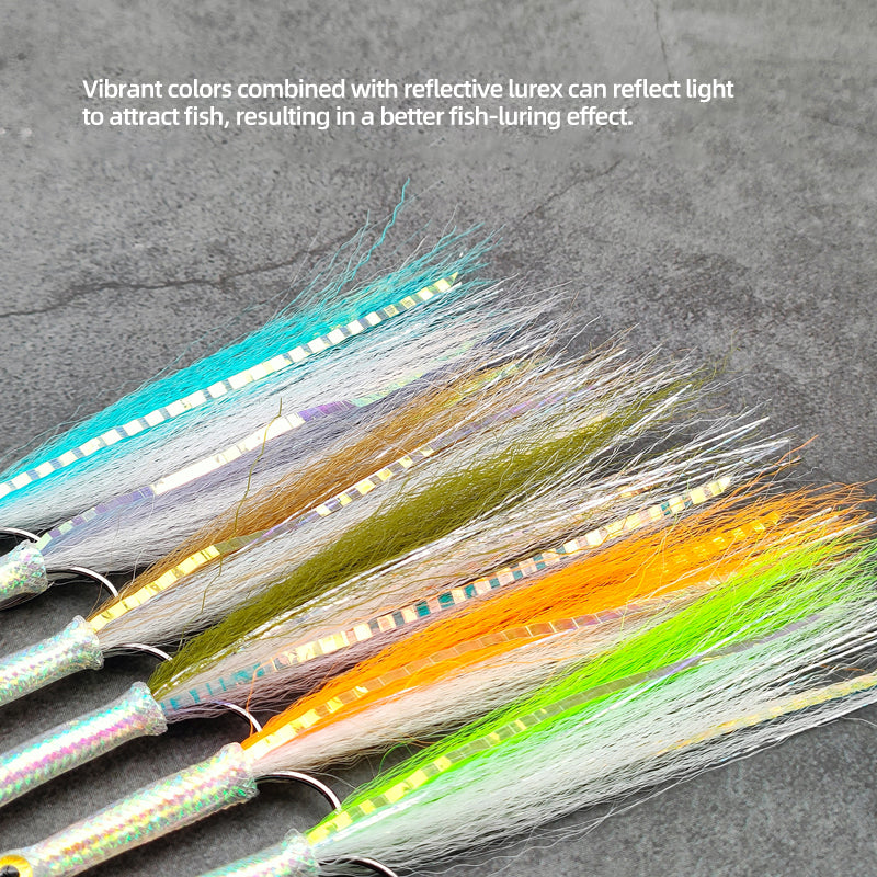 Long-Shank 3D Big-Eye Baitfish Streamer Fly Fishing Lures