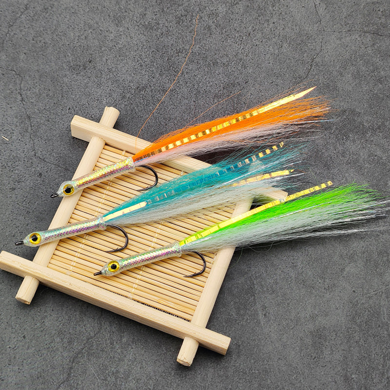 Long-Shank 3D Big-Eye Baitfish Streamer Fly Fishing Lures
