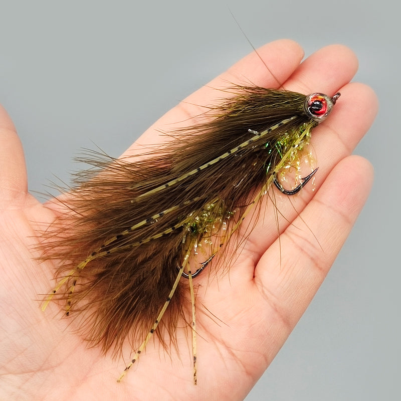 Realistic insect bait fishing lure, articulated, suitable for trout in rivers & lakes.