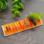 Fly Fishing 13 Slots Material & Fly Prep Station Streamers Material Organizer Semi-finished Lure Display Holder Silicone Tool