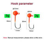 Jig Head Fishing Lure Feather Artificial Fishing Bait