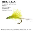 Cdc Wing Mayfly Barbed Fly Tying Hook Dry Fly Artificial Insect Bait