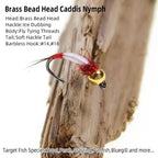 Brass Bead Head Wet Nymph Barbless Fly Tying Hook Midge Nymph