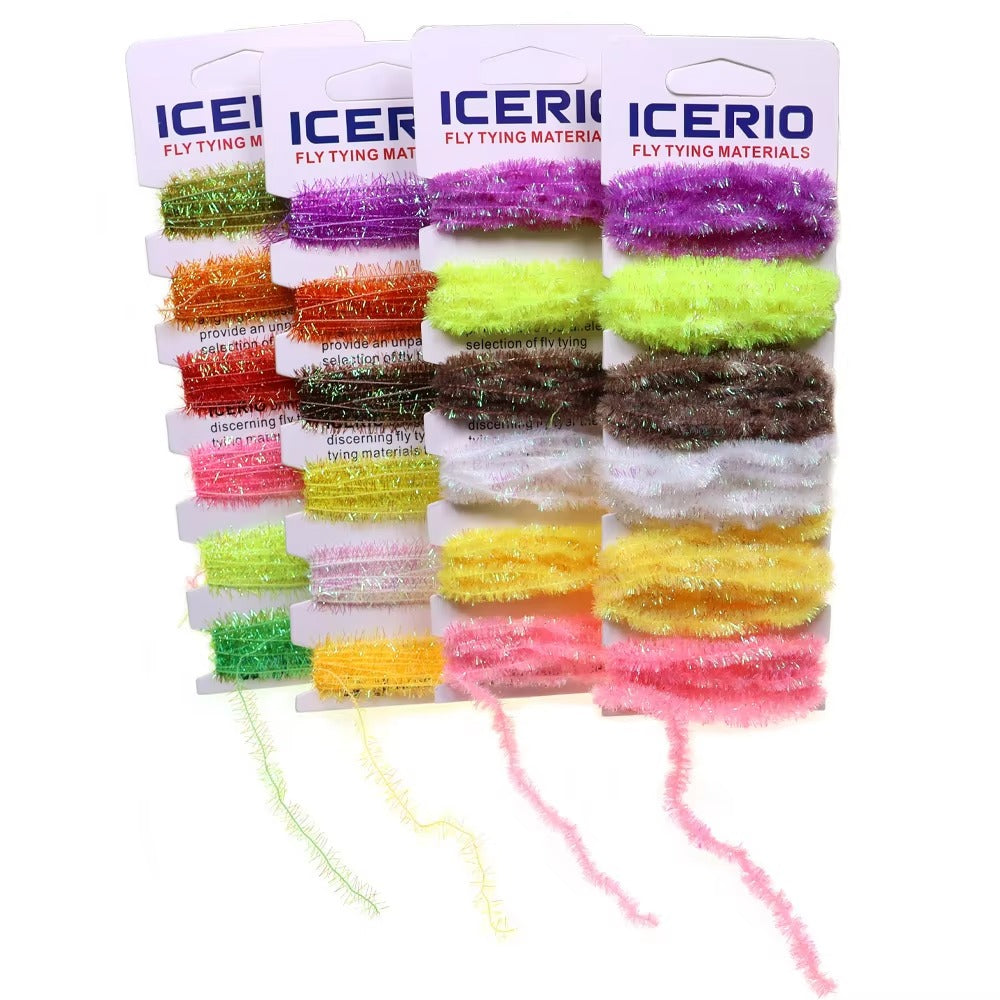 Ice Dub Chenille Cactus Chenille Fly Tying Material 6 Colors