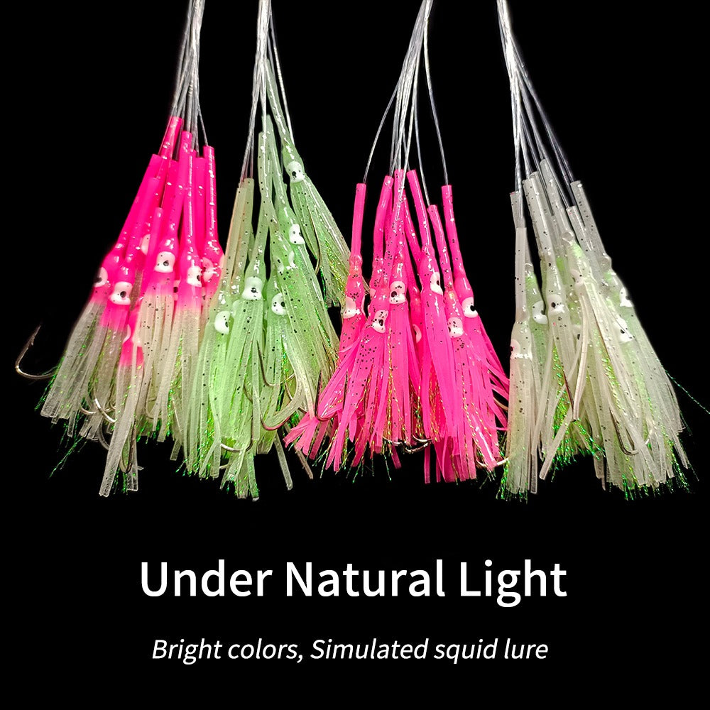 Pre-tied Long Mouth Squid Skirts Rigs