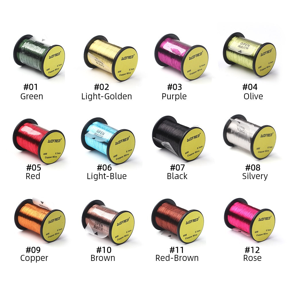 0.1mm 60m Ultra-Fine Copper Wire for Fly Tying Thread