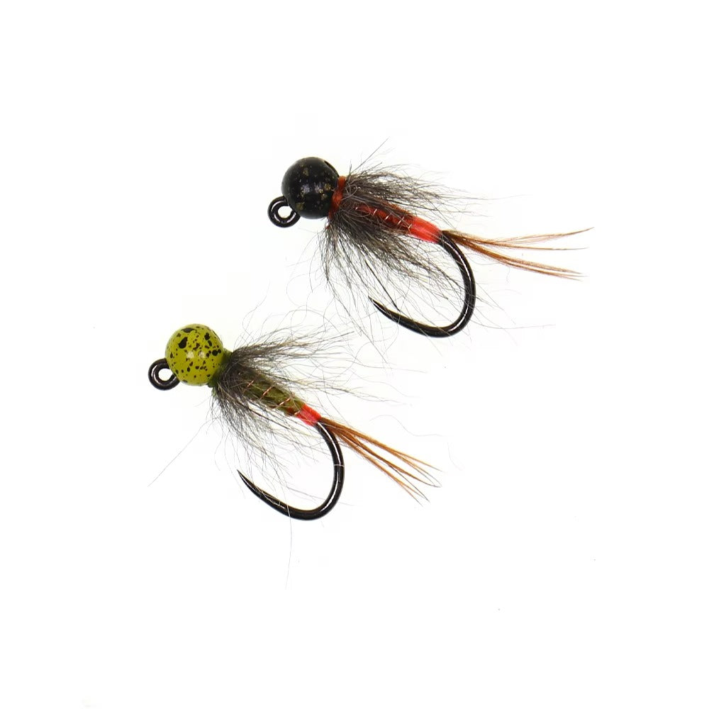Tungsten Bead Head Jig Nymph Fly Artificial Insect Baits fast Sinking Wet Euro Nymph