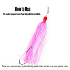 Mylar Flash Teaser Tail Jig Head Fishing Lure Bait bullet Head Flasher Skirt Lure sea Fishing Accessories