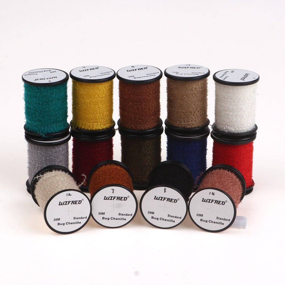 fly Tying Material 14 Color Bug Chenille Fly Tying synthetic