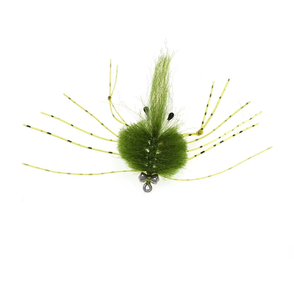 Fly Dumbbell Eyes Artificial Crab Bait Fly Fishing Flies saltwater Fishing Flies Bonefish Permit Striped Bass Fishing Lures