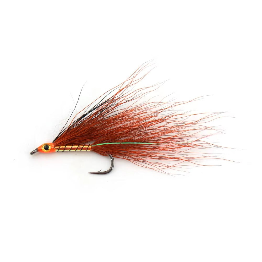 Baitfish-Style Epoxy 3D Eye Bucktail Streamer Hook