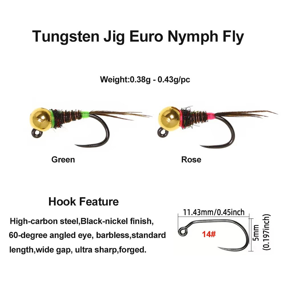 Euro Nymph Jig Nymph Pheasant Tail freshwater Fish Fishing Lure