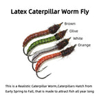 Realistic Latex Worm Fly Latex Body Luminous Artificial Larva Bait