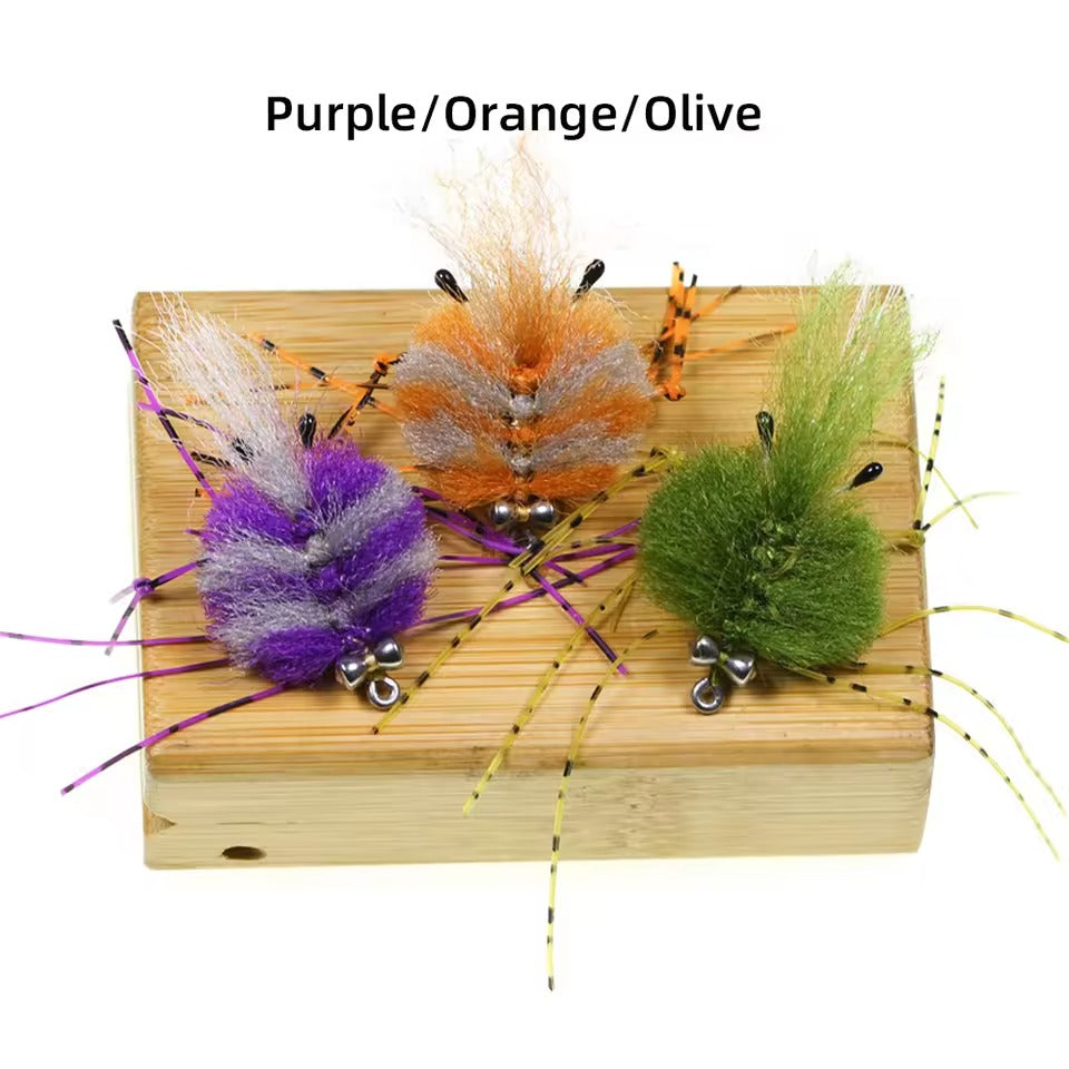Fly Dumbbell Eyes Artificial Crab Bait Fly Fishing Flies saltwater Fishing Flies Bonefish Permit Striped Bass Fishing Lures