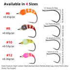 Brass Bead Head Epoxy Nymph Ice Fishing Scud Bug Worm Fly Caddis Larvae Insect Baits