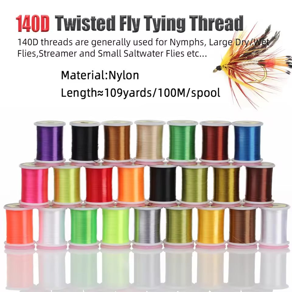 140d Fly Tying Thread Twisted Floss Line Binding Threads