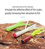 Soft Plastic Lure tube Bait Crappie plastic Worm Baits For Freshwater Pan Fish Trout pvc Crappie Lure river Fishing Lure