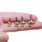 Winter Ice Fishing Treble Hook High Carbon Steel Three-jaw Hook Ice Sinking Bait Freshwater Saltwater Fishing Tackle