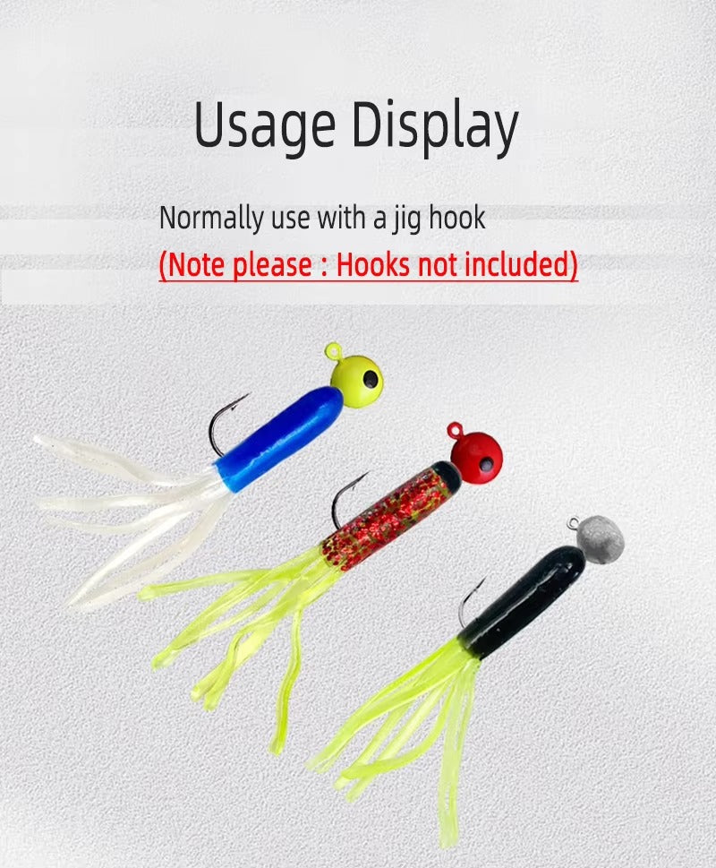 Soft Plastic Lure tube Bait Crappie plastic Worm Baits For Freshwater Pan Fish Trout pvc Crappie Lure river Fishing Lure