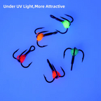 Winter Ice Fishing Treble Hook High Carbon Steel Three-jaw Hook Ice Sinking Bait Freshwater Saltwater Fishing Tackle