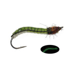 Realistic Latex Worm Fly Latex Body Luminous Artificial Larva Bait