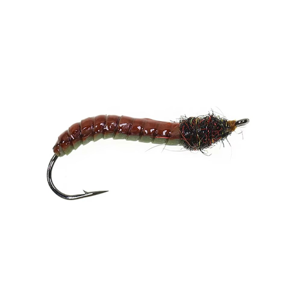 Realistic Latex Worm Fly Latex Body Luminous Artificial Larva Bait