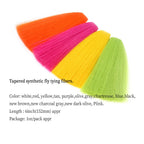 Faux Bucktail Material fly Tying Material tapered Synthetic Fiber