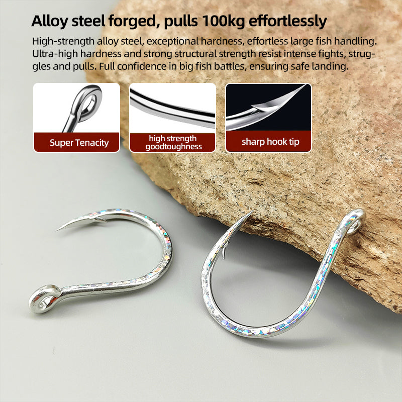 Saltwater Boat Fishing Tube Eye Jigging Hook