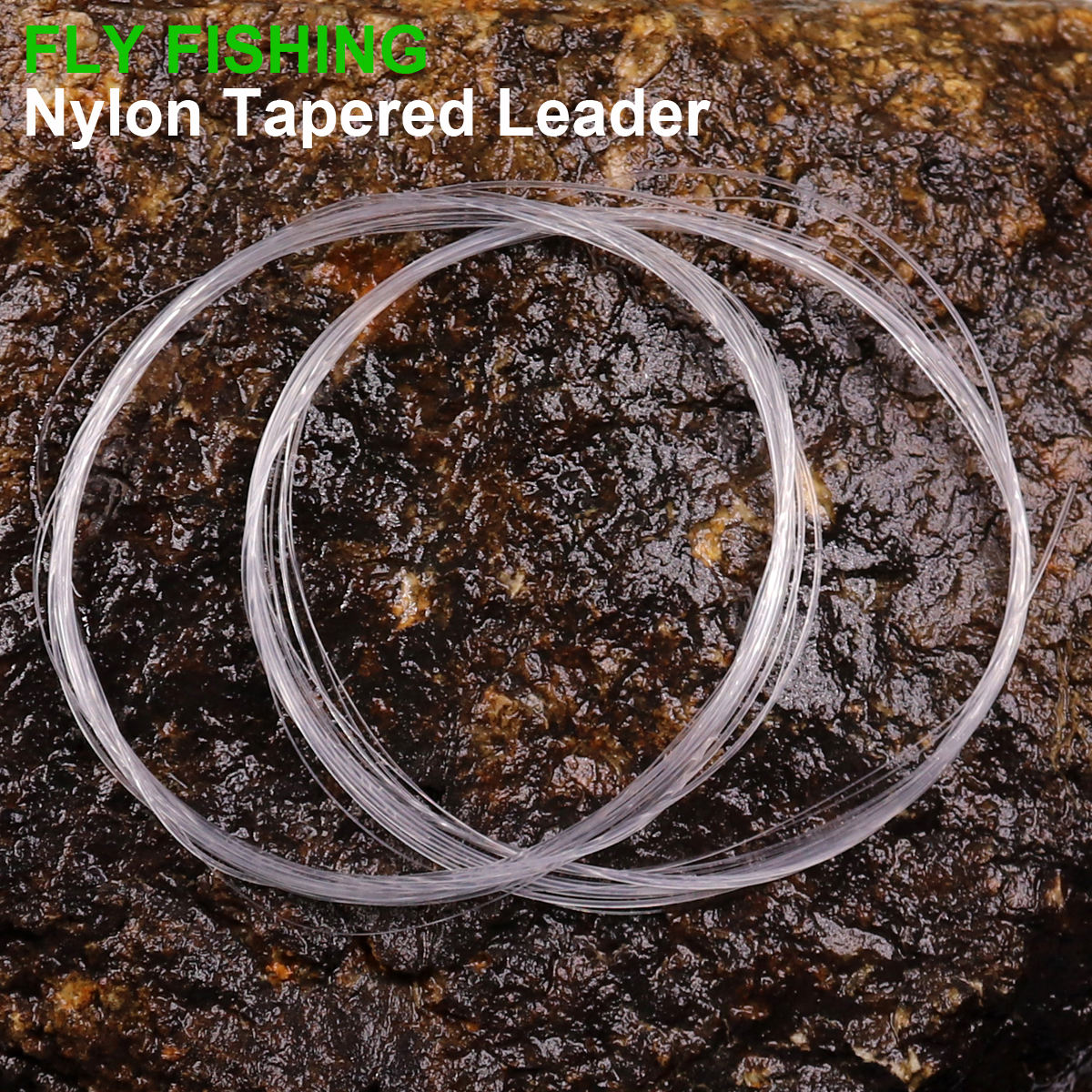 Tapered Leader Fly Fishing Line 9ft 0X-7X Nylon Monofilamet Clear Leader Tippet Welded Loops Knotless Line