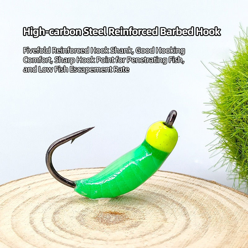 Iridescent Glow-in-the-Dark Nymph Ice Fishing Scud Bug Worm Fly Caddis Larvae Insect Bait