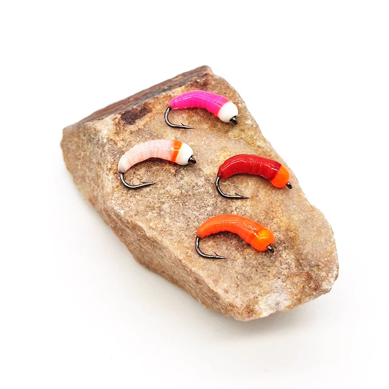 Iridescent Glow-in-the-Dark Nymph Ice Fishing Scud Bug Worm Fly Caddis Larvae Insect Bait