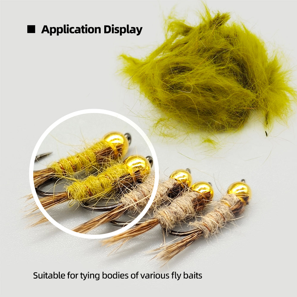 Multi-Color Rabbit Hair Fiber Set - Fly Tie Material for Fishing Hooks