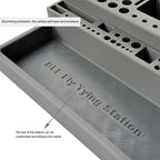 Fly Tying Station Accessory Tool Plastic Storage Box for Fly Binding Essential Fishing Accessory River Lake Stream Fly Fishing