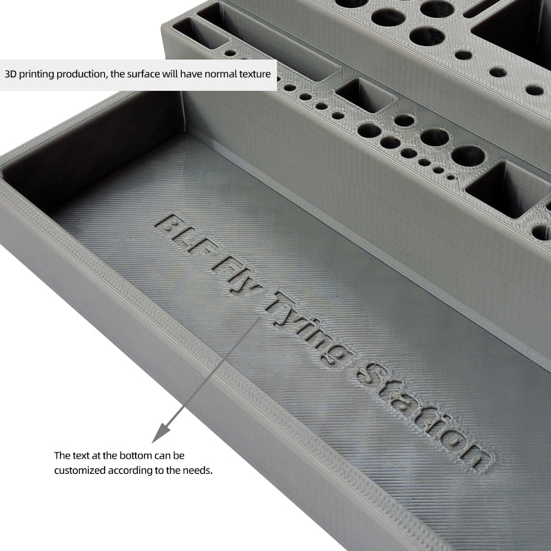 Fly Tying Station Accessory Tool Plastic Storage Box for Fly Binding Essential Fishing Accessory River Lake Stream Fly Fishing