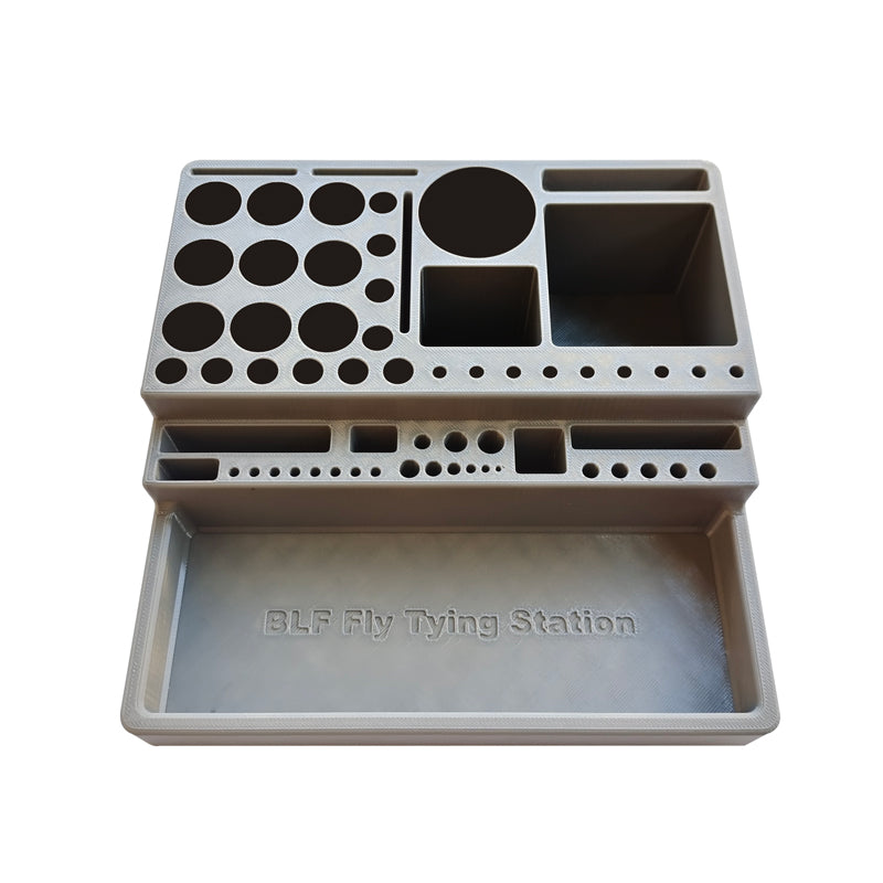 Fly Tying Station Accessory Tool Plastic Storage Box for Fly Binding Essential Fishing Accessory River Lake Stream Fly Fishing