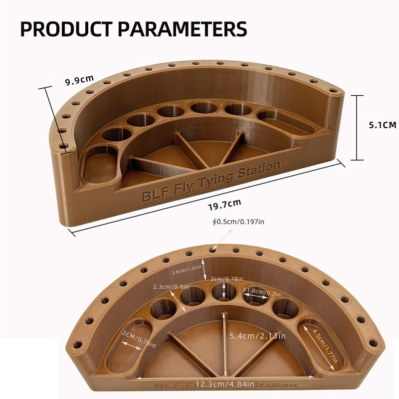 Fly Tying Station Accessory Tool Plastic Storage Box for Fly Binding Essential Fishing