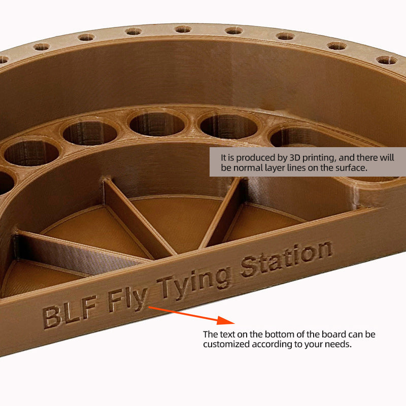 Fly Tying Station Accessory Tool Plastic Storage Box for Fly Binding Essential Fishing