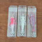 Soft Shrimp Lure with Squid Hook and Double Umbrella Jig Hooks