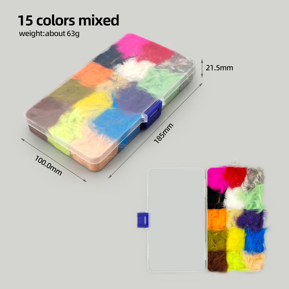 Multi-Color Rabbit Hair Fiber Set - Fly Tie Material for Fishing Hooks