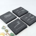 Creative Fly Fishing-Themed Slate Coasters Fishing Tools & Accessories