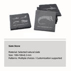 Creative Fly Fishing-Themed Slate Coasters Fishing Tools & Accessories