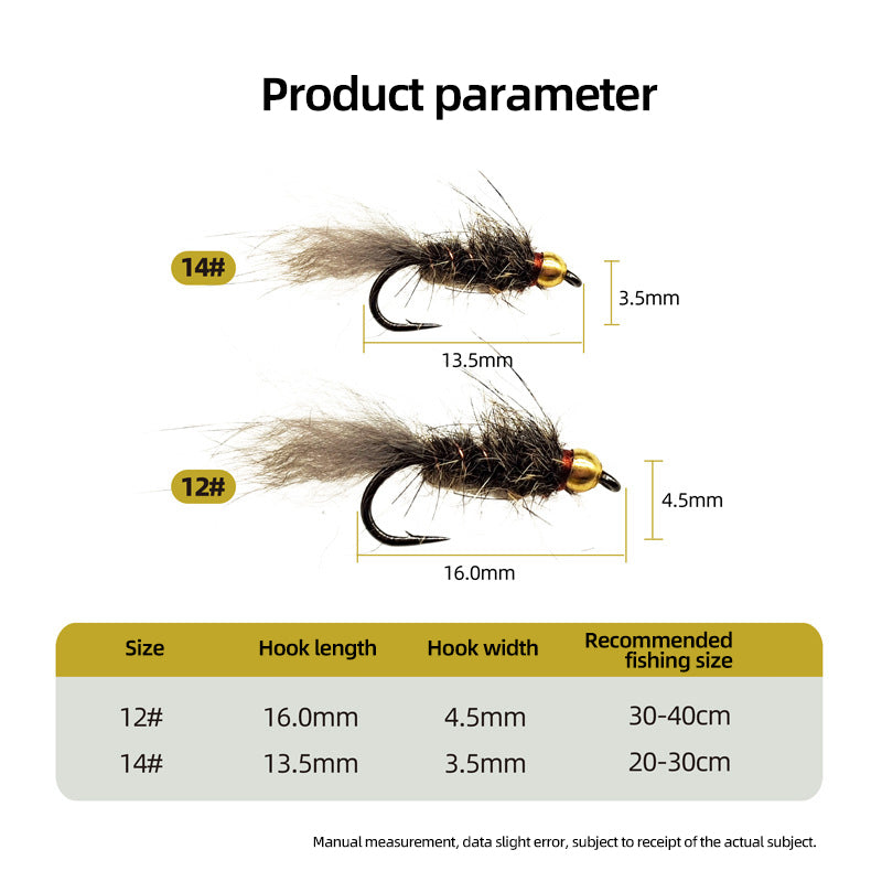 Squirrel Hair Nymph Zacco Erythropterus Large-Eye Bream Micro-Fly Fishing Lure