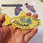 Magnetic Fishing Rod Holder with Fly Tying Tools Hackle Gauge Line Holder Bead and Bare Hook Tray-Plier Type