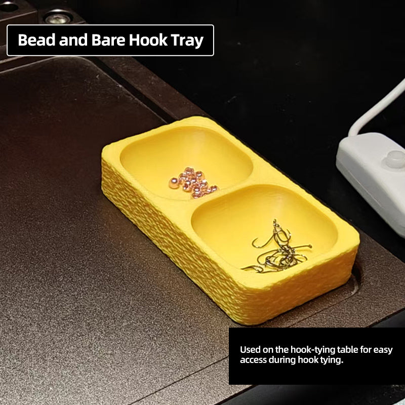 Magnetic Fishing Rod Holder with Fly Tying Tools Hackle Gauge Line Holder Bead and Bare Hook Tray-Plier Type