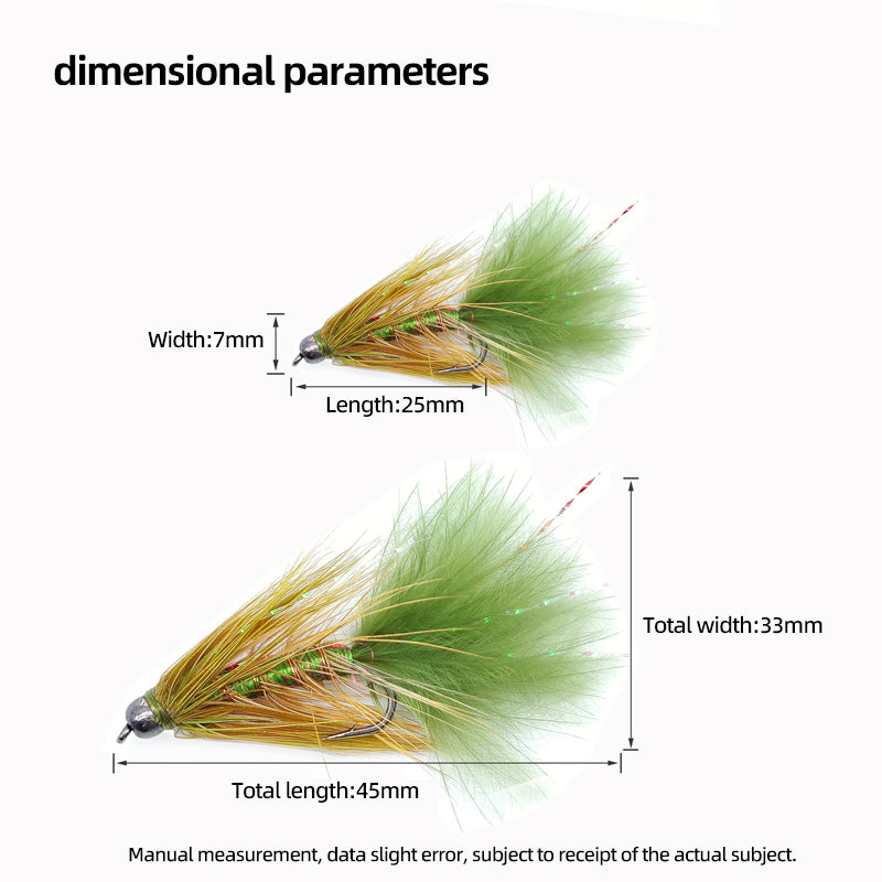 5 Colors Wooly Buger Banded Trout Bait Perch Wet Fly Lure