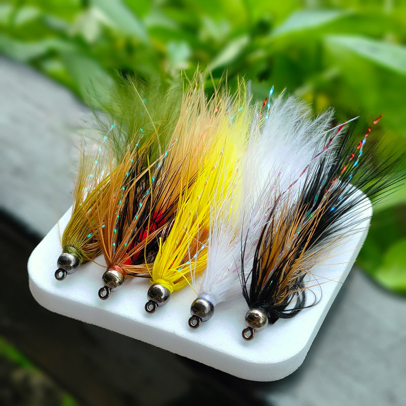 5 Colors Wooly Buger Banded Trout Bait Perch Wet Fly Lure
